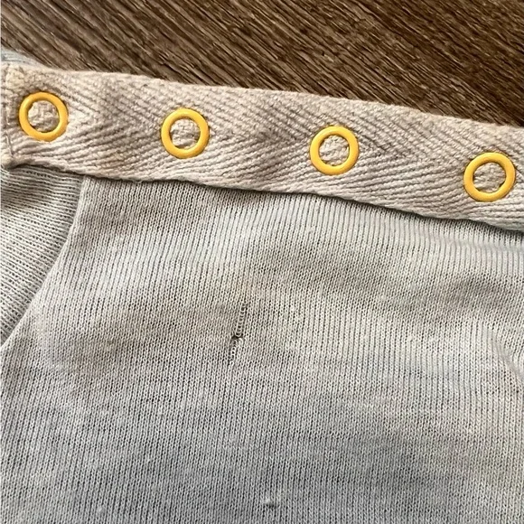 80’s Vintage Gray and Yellow Bodysuit One Piece - Picture 7 of 8